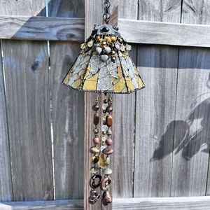 Handmade angel mosaic design and beaded sun catcher